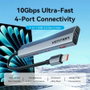 Vention Hub USB 3.2 Gen 2 5 en 1 CKYHB con 4xUSB Tipo-C y 1xUSB Tipo-C PD